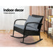 Gardeon Outdoor Furniture Rocking Chair Wicker Garden Patio Lounge Setting Black - Delldesign Living - Furniture > Outdoor - free-shipping