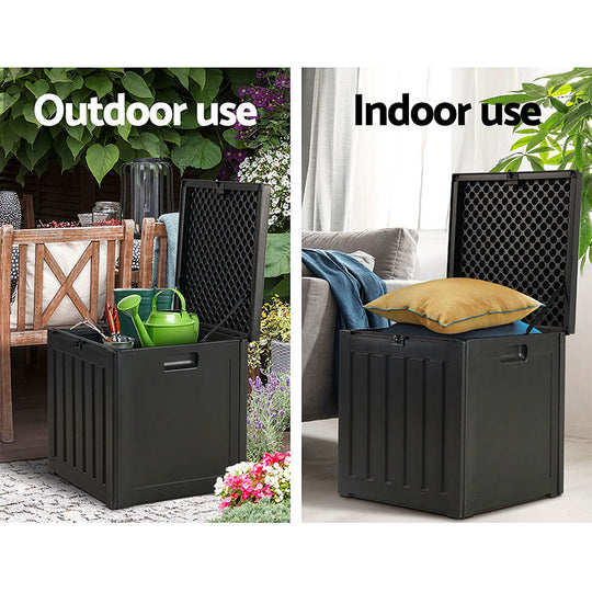 Gardeon 80L Outdoor Storage Box Waterproof Container Indoor Garden Toy Tool Shed - Delldesign Living - Home & Garden > Storage - free-shipping