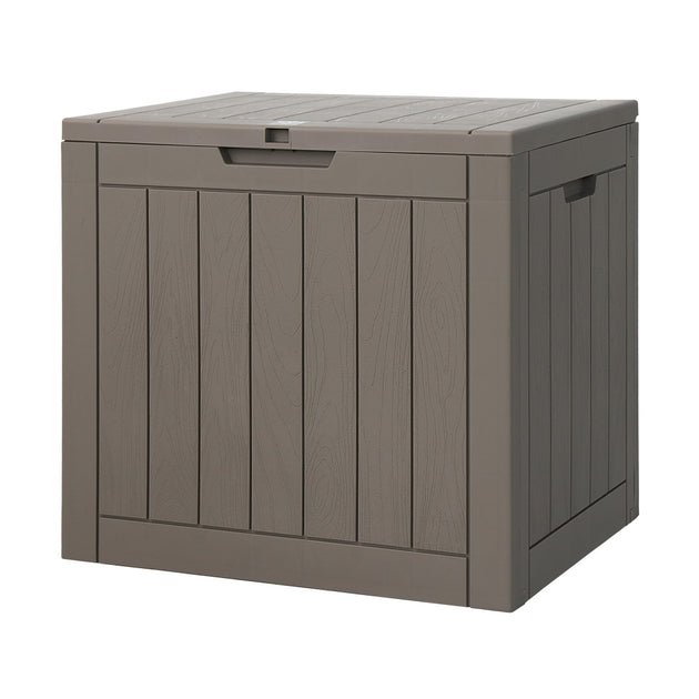 Gardeon Outdoor Storage Box 118L Container Lockable Indoor Garden Toy Tool Shed Grey - Delldesign Living - Home & Garden > Storage - 