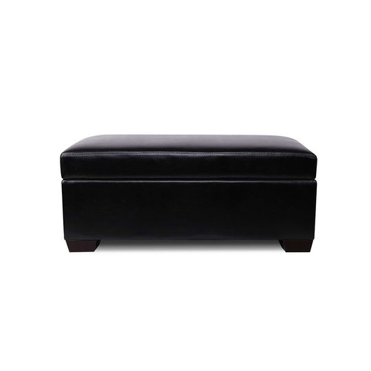 Artiss Faux PU Leather Storage Ottoman - Black - Delldesign Living - Furniture > Bedroom - free-shipping