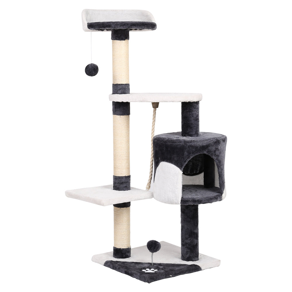 i.Pet Cat Tree 112cm Trees Scratching Post Scratcher Tower Condo House Furniture Wood - Delldesign Living - Pet Care > Cat Supplies - free-shipping