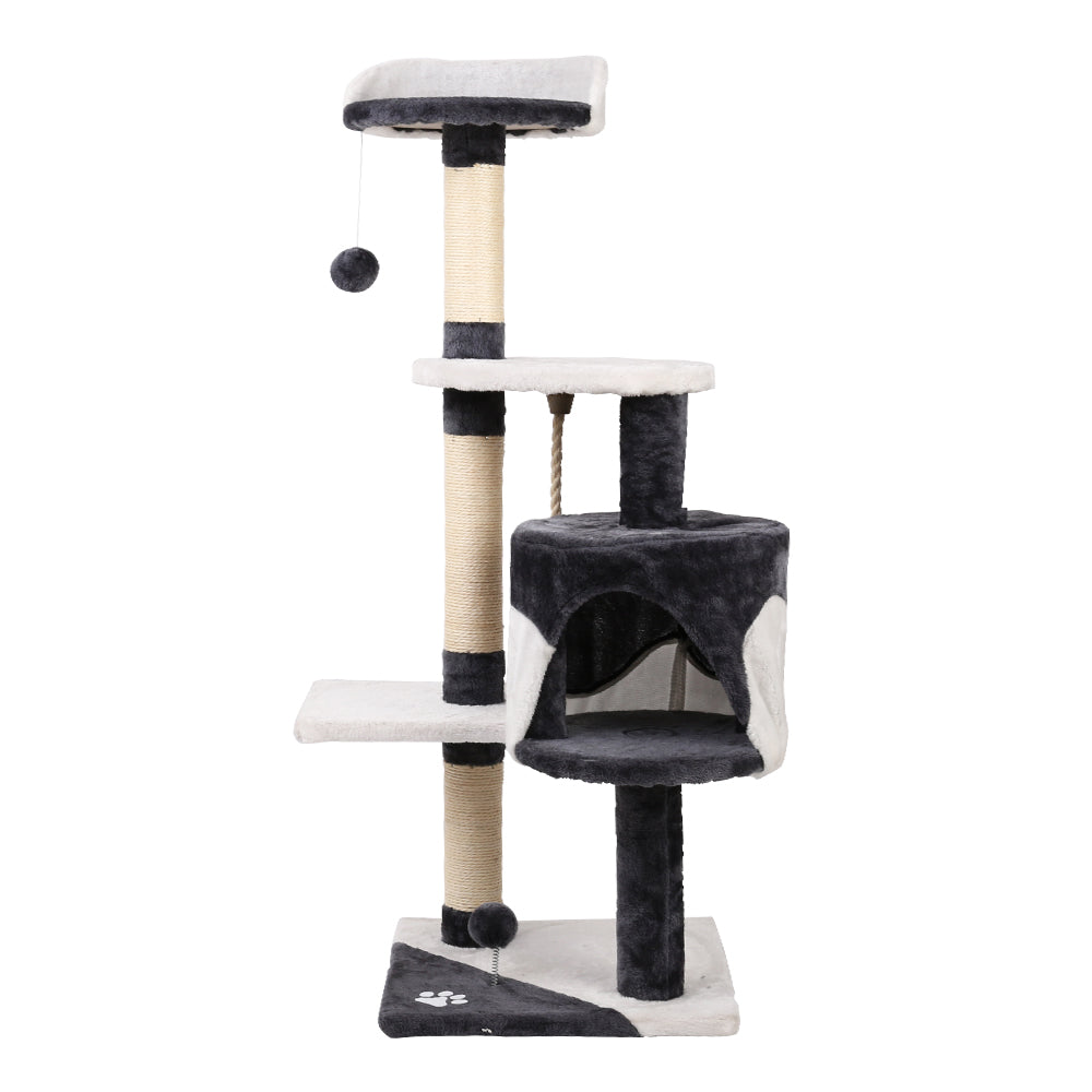 i.Pet Cat Tree 112cm Trees Scratching Post Scratcher Tower Condo House Furniture Wood - Delldesign Living - Pet Care > Cat Supplies - free-shipping