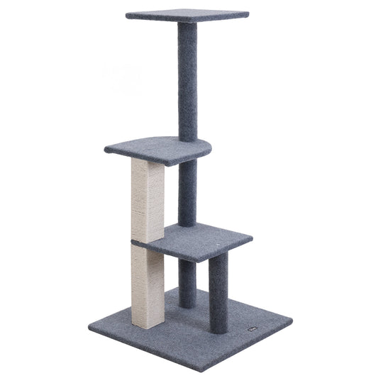 i.Pet Cat Tree 124cm Trees Scratching Post Scratcher Tower Condo House Furniture Wood Steps - Delldesign Living - Pet Care > Cat Supplies - free-shipping