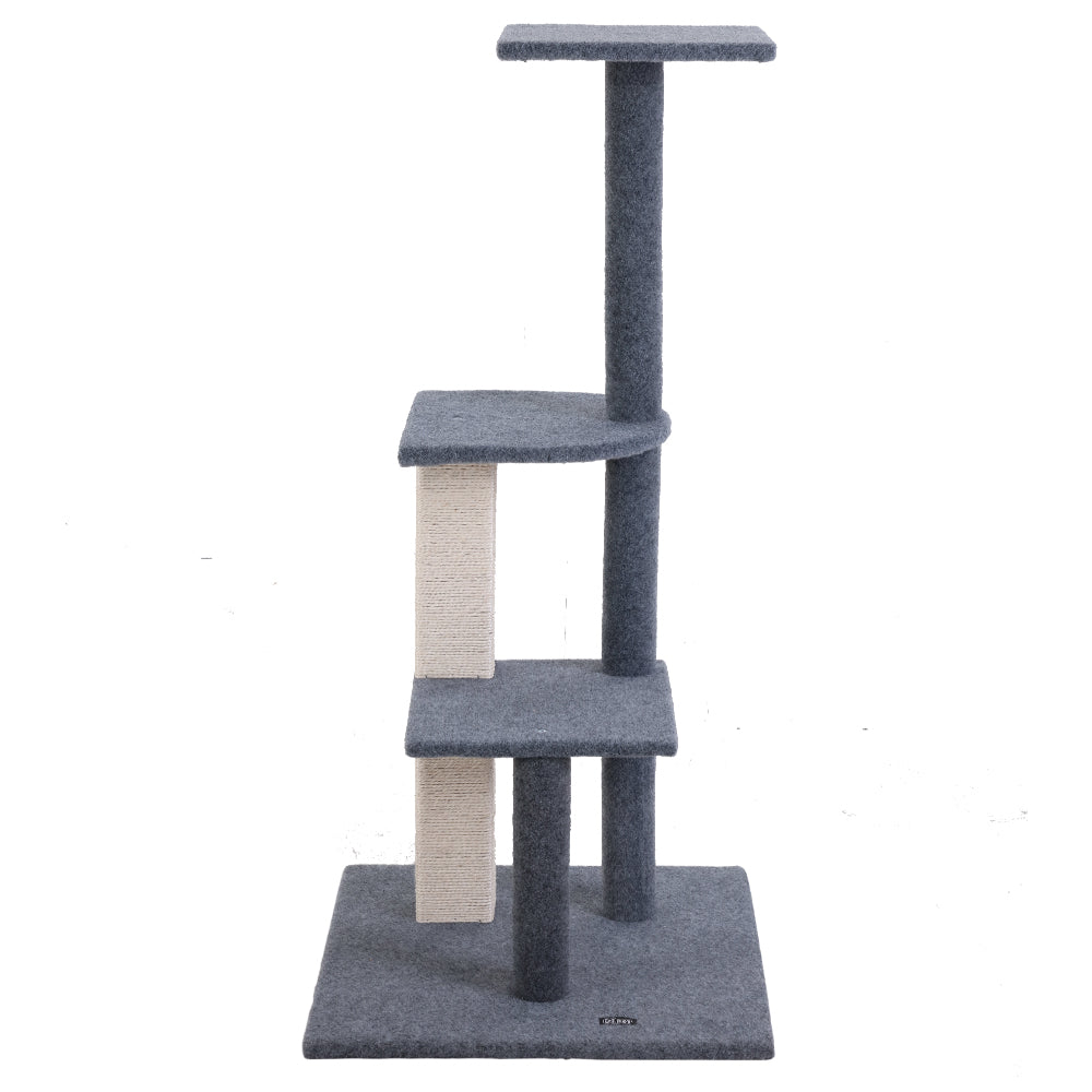 i.Pet Cat Tree 124cm Trees Scratching Post Scratcher Tower Condo House Furniture Wood Steps - Delldesign Living - Pet Care > Cat Supplies - free-shipping