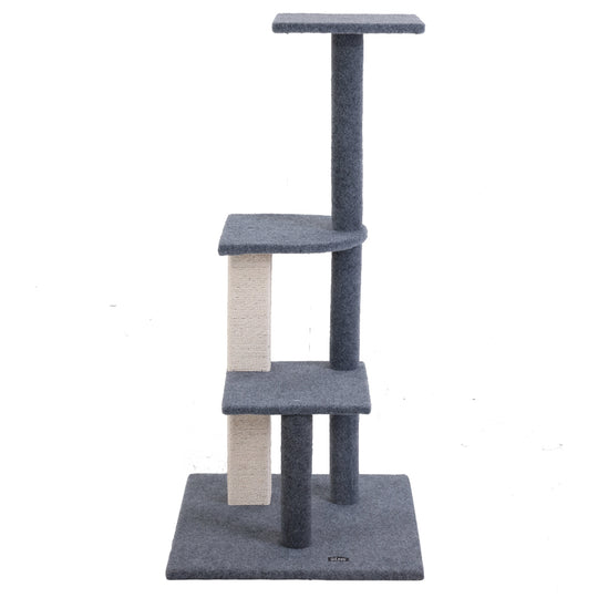 i.Pet Cat Tree 124cm Trees Scratching Post Scratcher Tower Condo House Furniture Wood Steps - Delldesign Living - Pet Care > Cat Supplies - free-shipping