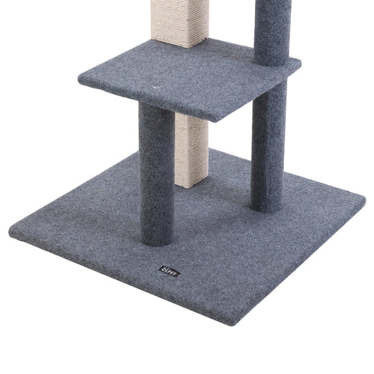 i.Pet Cat Tree 124cm Trees Scratching Post Scratcher Tower Condo House Furniture Wood Steps - Delldesign Living - Pet Care > Cat Supplies - free-shipping