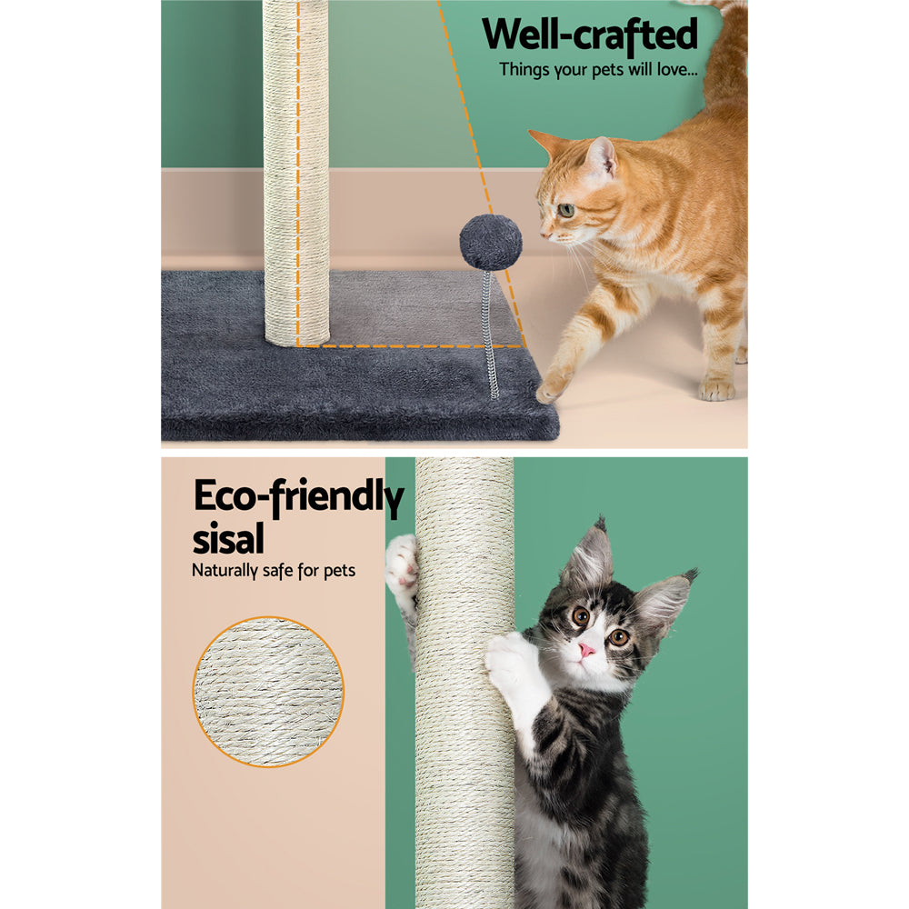i.Pet Cat Tree Scratching Post Scratcher Tower Condo House Hanging toys Grey 105cm - Delldesign Living - Pet Care > Cat Supplies - free-shipping