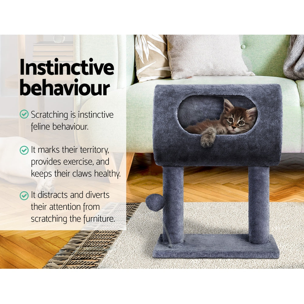 i.Pet Cat Tree Scratching Post Scratcher Tower Condo House Grey 53cm - Delldesign Living - Pet Care > Cat Supplies - free-shipping