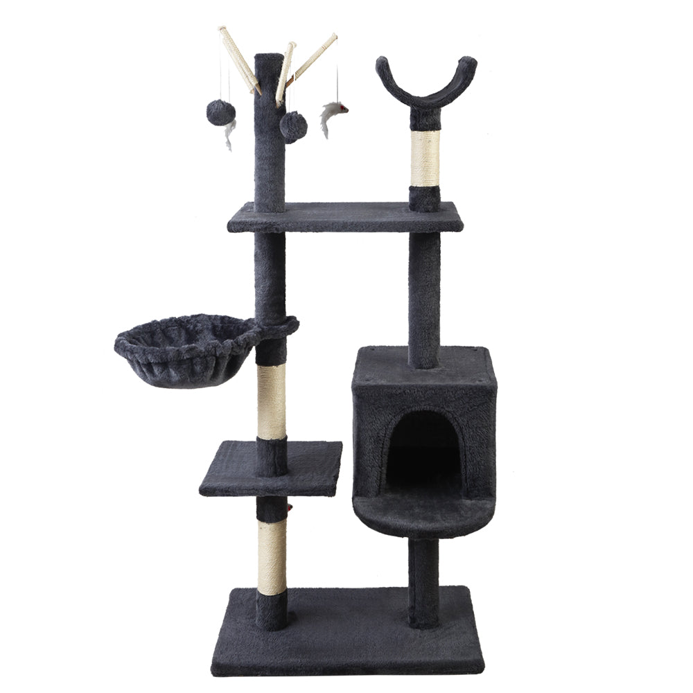 i.Pet Cat Tree 140cm Trees Scratching Post Scratcher Tower Condo House Furniture Wood - Delldesign Living - Pet Care > Cat Supplies - free-shipping