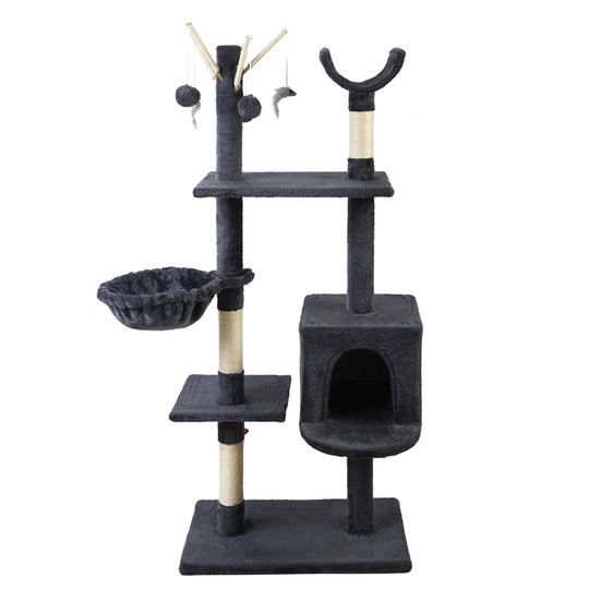 i.Pet Cat Tree 140cm Trees Scratching Post Scratcher Tower Condo House Furniture Wood - Delldesign Living - Pet Care > Cat Supplies - free-shipping