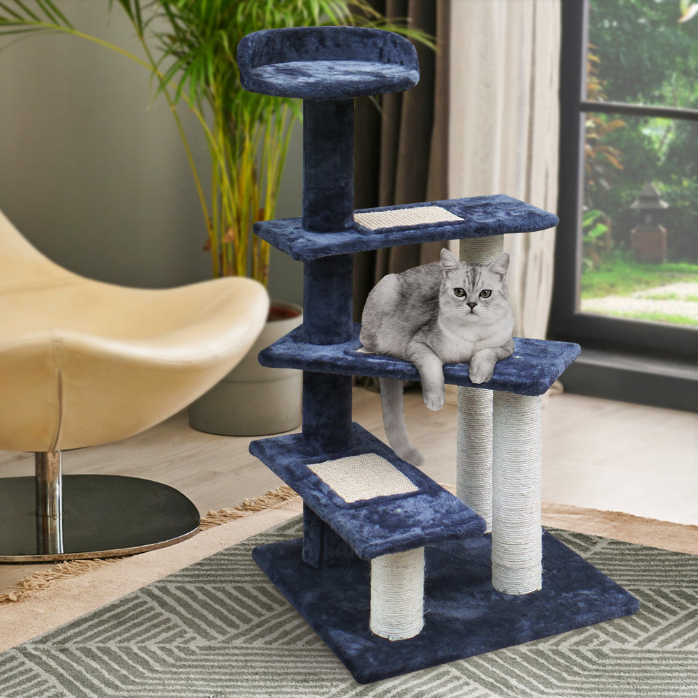 i.Pet Cat Tree 100cm Trees Scratching Post Scratcher Tower Condo House Furniture Wood Steps - Delldesign Living - Pet Care > Cat Supplies - free-shipping