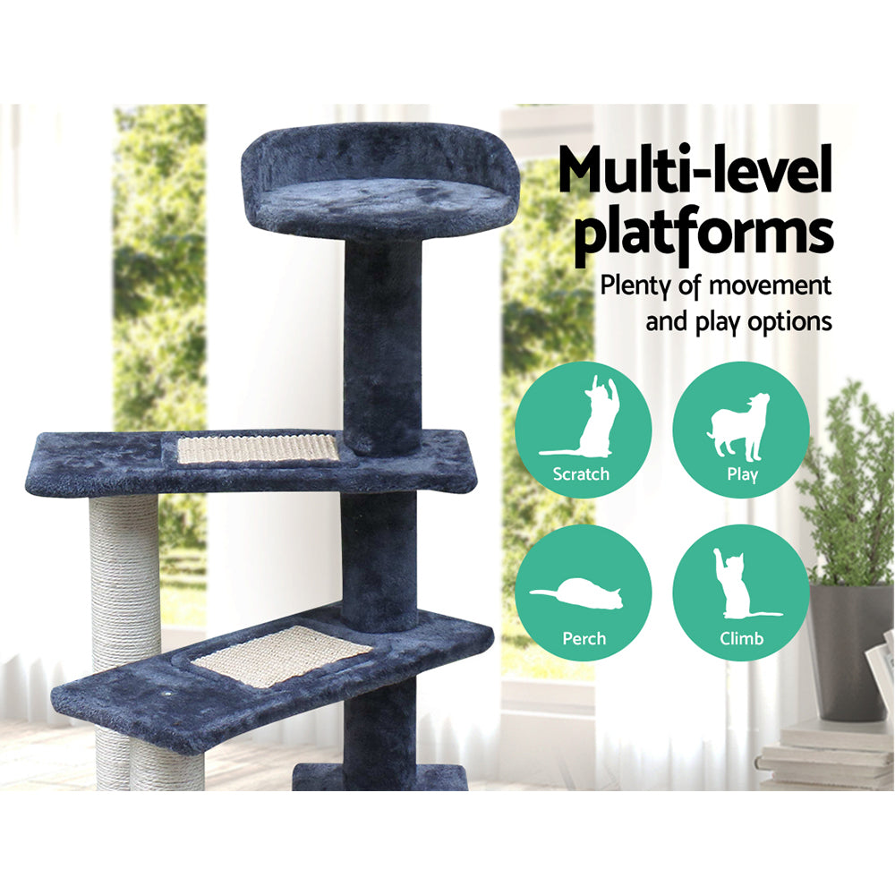 i.Pet Cat Tree 100cm Trees Scratching Post Scratcher Tower Condo House Furniture Wood Steps - Delldesign Living - Pet Care > Cat Supplies - free-shipping