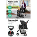 i.Pet 3 Wheel Pet Stroller - Black - Delldesign Living - Pet Care > Dog Supplies - free-shipping
