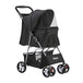 i.Pet 4 Wheel Pet Stroller - Black - Delldesign Living - Pet Care > Dog Supplies - free-shipping