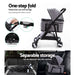 i.Pet Pet Stroller Dog Carrier Foldable Pram 3 IN 1 Middle Size Grey - Delldesign Living - Pet Care > Dog Supplies - free-shipping