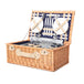 Alfresco 4 Person Picnic Basket Wicker Set Baskets Outdoor Insulated Blanket Navy - Delldesign Living - Outdoor > Picnic - free-shipping