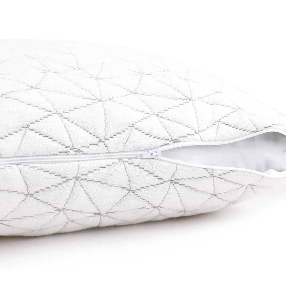 Giselle Bedding Set of 2 Rayon Single Memory Foam Pillow - Delldesign Living - Home & Garden > Bedding - free-shipping