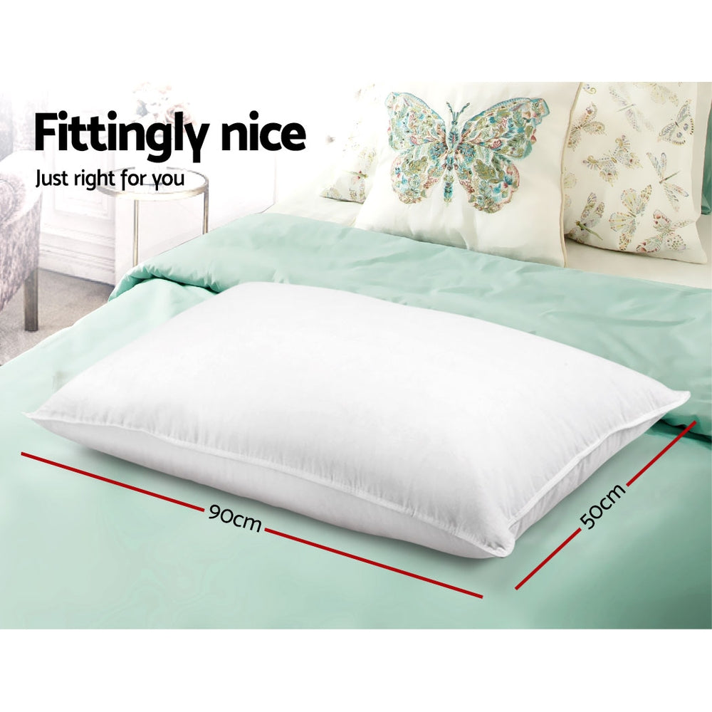 Giselle Bedding King Size 4 Pack Bed Pillow Medium*2 Firm*2 Microfibre Fiiling - Delldesign Living - Home & Garden > Bedding - free-shipping