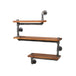 Artiss Display Shelves Rustic Bookshelf Industrial DIY Pipe Shelf Wall Brackets - Delldesign Living - Home & Garden > DIY - free-shipping