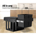 Cefito 2x15L Pull Out Bin - Black - Delldesign Living - Home & Garden > Kitchen Bins - free-shipping