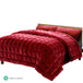 Giselle Bedding Faux Mink Quilt Queen Size Burgundy - Delldesign Living - Home & Garden > Bedding - free-shipping