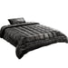 Giselle Bedding Faux Mink Quilt Single Size Charcoal - Delldesign Living - Home & Garden > Bedding - free-shipping