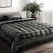 Giselle Bedding Faux Mink Quilt Single Size Charcoal - Delldesign Living - Home & Garden > Bedding - free-shipping