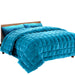 Giselle Bedding Faux Mink Quilt King Size Teal - Delldesign Living - Home & Garden > Bedding - free-shipping