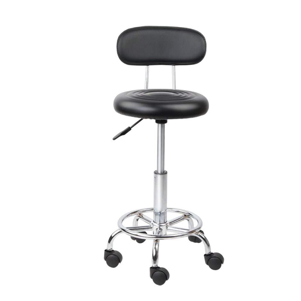 Artiss Salon Stool Swivel Chair Backrest Barber Hairdressing Hydraulic Height - Delldesign Living - Furniture > Bar Stools & Chairs - free-shipping