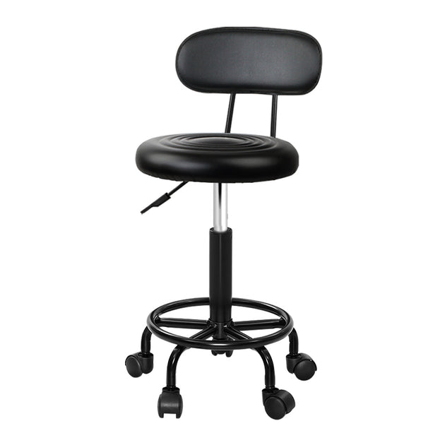 Artiss Salon Stool Swivel Chairs with Back Barber Beauty Hydralic Lift - Delldesign Living - Furniture > Bar Stools & Chairs - free-shipping