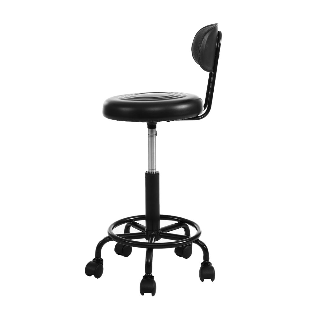 Artiss Salon Stool Swivel Chairs with Back Barber Beauty Hydralic Lift - Delldesign Living - Furniture > Bar Stools & Chairs - free-shipping