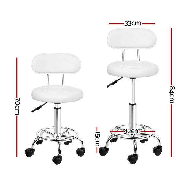 Artiss Salon Stool Swivel Barber Chair Backrest Hairdressing Hydraulic Height - Delldesign Living - Furniture > Bar Stools & Chairs - free-shipping, hamptons