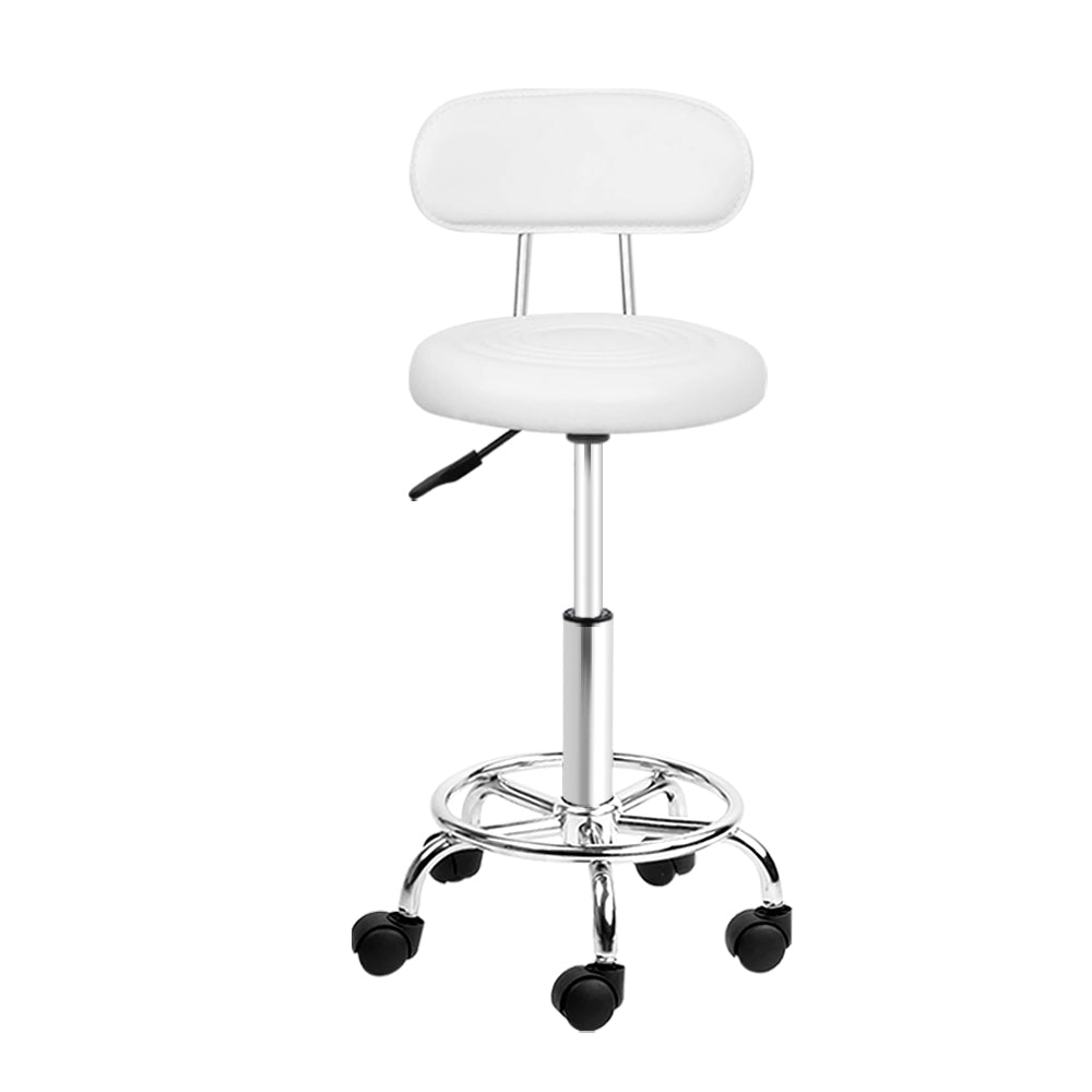 Artiss Salon Stool Swivel Barber Chair Backrest Hairdressing Hydraulic Height - Delldesign Living - Furniture > Bar Stools & Chairs - free-shipping, hamptons