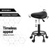 Artiss Saddle Stool Salon Chair Black Swivel Beauty Barber Hairdressing Gas Lift - Delldesign Living - Furniture > Bar Stools & Chairs - free-shipping