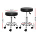 Artiss Round Salon Stool Black PU Swivel Barber Hair Dress Chair Hydraulic Lift - Delldesign Living - Furniture > Bar Stools & Chairs - free-shipping