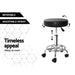 Artiss Round Salon Stool Black PU Swivel Barber Hair Dress Chair Hydraulic Lift - Delldesign Living - Furniture > Bar Stools & Chairs - free-shipping