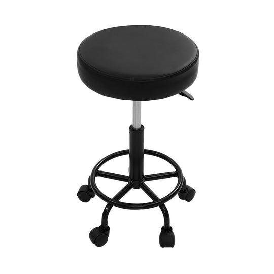 Artiss Round Salon Stool Stools Black Swivel Barber Hair Hydraulic Chairs Lift - Delldesign Living - Furniture > Bar Stools & Chairs - free-shipping