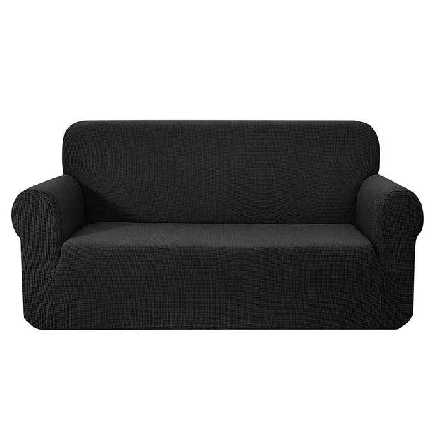 Artiss High Stretch Sofa Cover Couch Lounge Protector Slipcovers 3 Seater Black - Delldesign Living - Furniture > Sofas - 