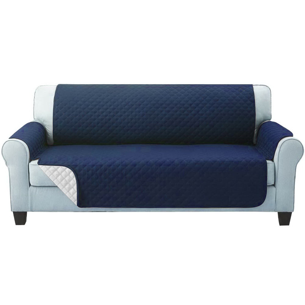 Artiss Sofa Cover Quilted Couch Covers Lounge Protector Slipcovers 3 Seater Navy - Delldesign Living - Furniture > Sofas - 