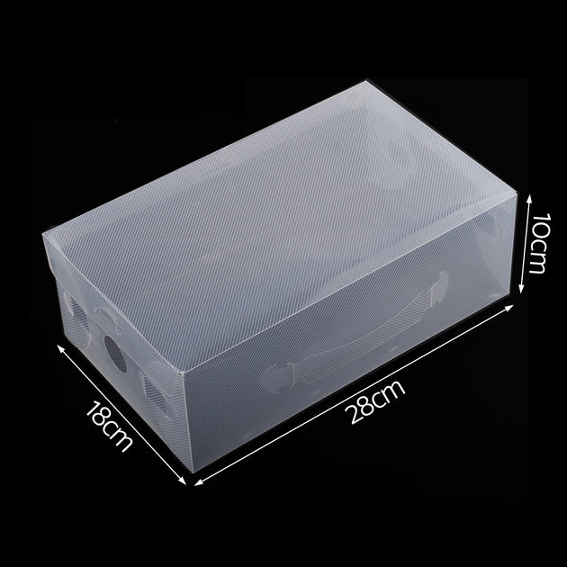 40pcs Clear Shoe Storage Box Transparent Foldable Stackable Boxes Organize Home - Delldesign Living - Home & Garden > Storage - free-shipping