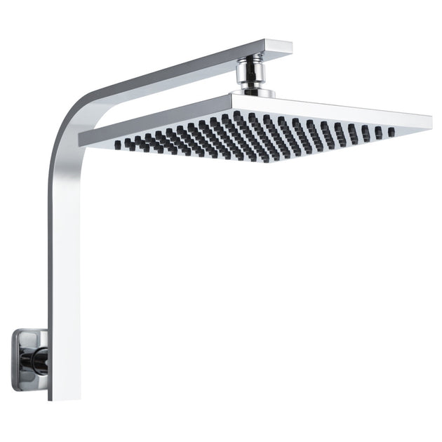 Cefito WElS 8'' Rain Shower Head Set Square High Pressure Wall Arm DIY Chrome - Delldesign Living - Home & Garden > Bathroom Accessories - free-shipping