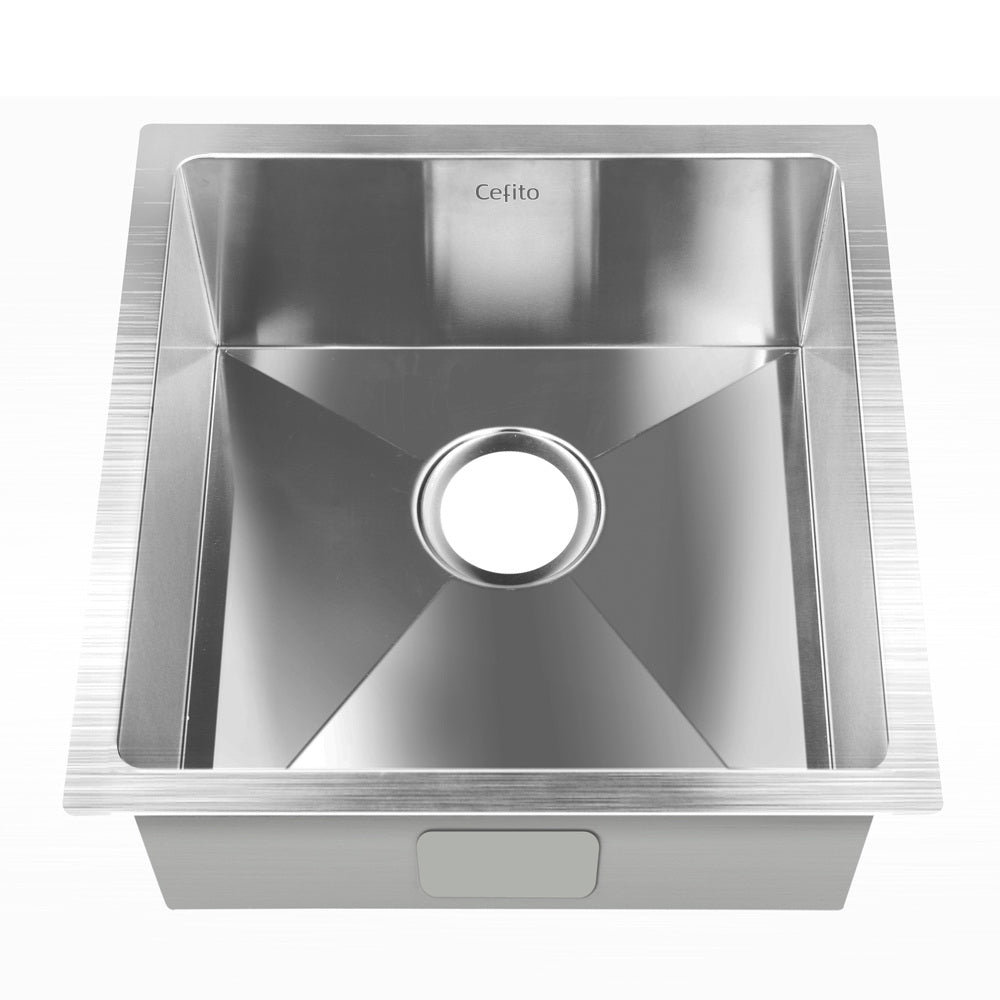 Cefito 51cm x 45cm Stainless Steel Kitchen Sink Under/Top/Flush Mount Silver - Delldesign Living - Home & Garden > DIY - free-shipping