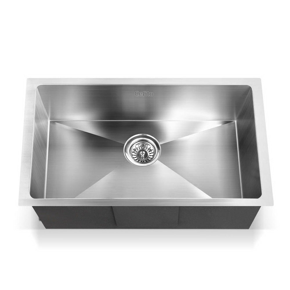 Cefito 70cm x 45cm Stainless Steel Kitchen Sink Under/Top/Flush Mount Silver - Delldesign Living - Home & Garden > DIY - free-shipping