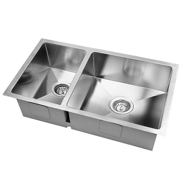 Cefito Homemade Kitchen Sink Stainless Steel Sink 71cm x 45cm - Delldesign Living - Home & Garden > DIY - free-shipping