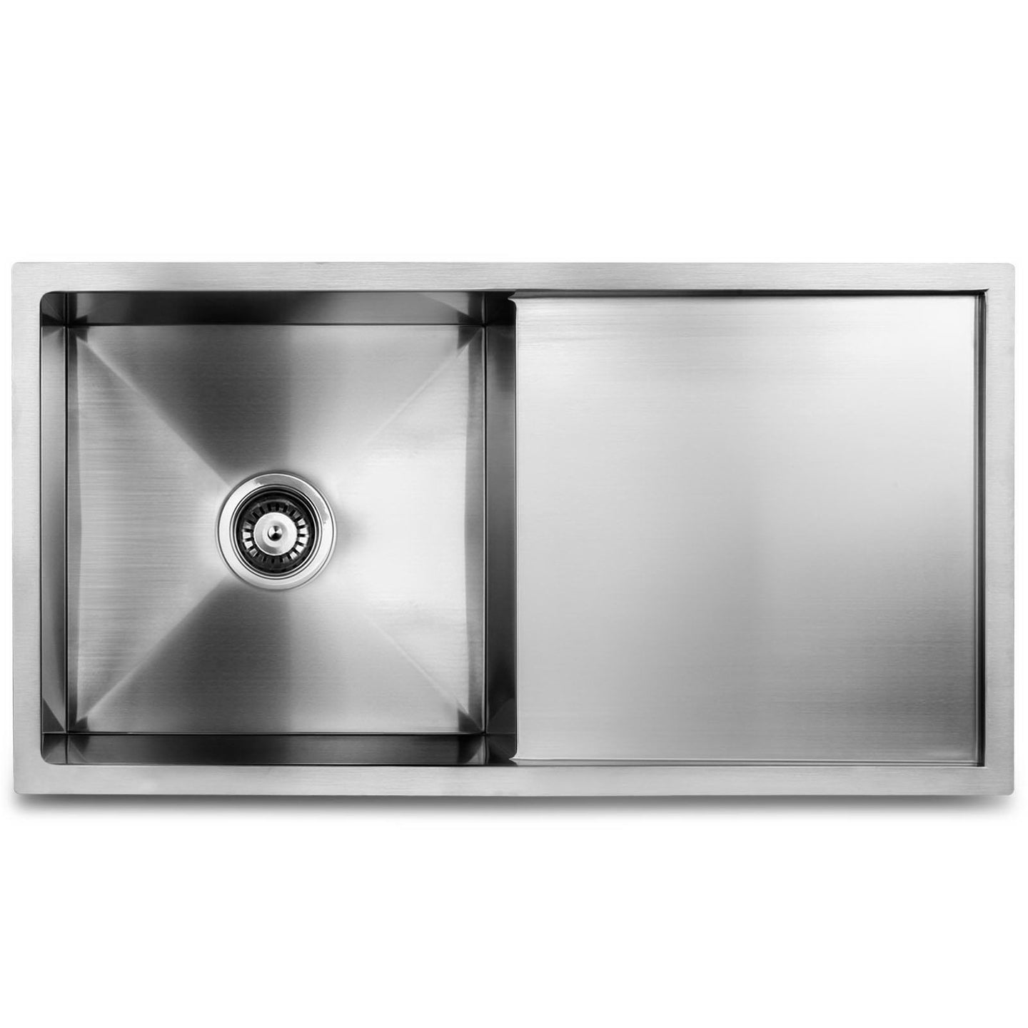 Cefito 87cm x 45cm Stainless Steel Kitchen Sink Under/Top/Flush Mount Silver - Delldesign Living - Home & Garden > DIY - free-shipping