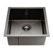Cefito 44cm x 44cm Stainless Steel Kitchen Sink Under/Top/Flush Mount Black - Delldesign Living - Home & Garden > DIY - free-shipping