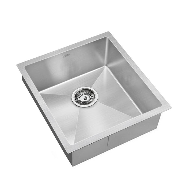 Cefito Handmade Kitchen Sink Stainless steel Sink 44cm x 45cm - Delldesign Living - Home & Garden > DIY - free-shipping