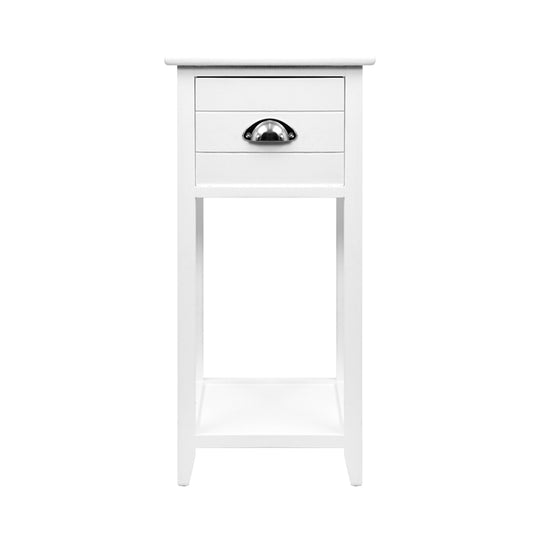 Artiss Bedside Table Nightstand Drawer Storage Cabinet Lamp Side Shelf White - Delldesign Living - Furniture > Bedroom - free-shipping, hamptons