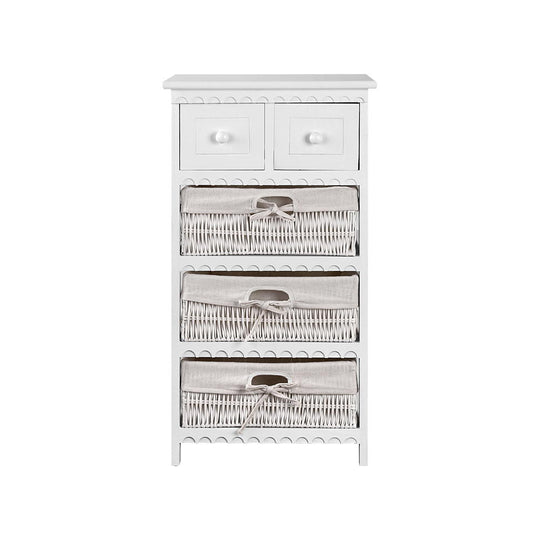 Artiss 3 Basket Storage Drawers - White - Delldesign Living - Furniture > Bedroom - free-shipping, hamptons