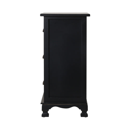 Artiss Vintage Bedside Table Chest Storage Cabinet Nightstand Black - Delldesign Living - Furniture > Bedroom - free-shipping